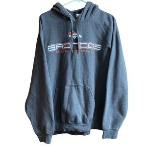 NFL Apparel Denver Broncos Football Gray Hoodie Sweatshirt Size XL